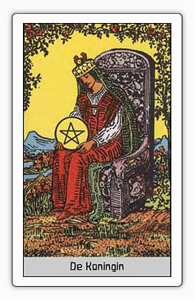 tarot pentakels de koningin 